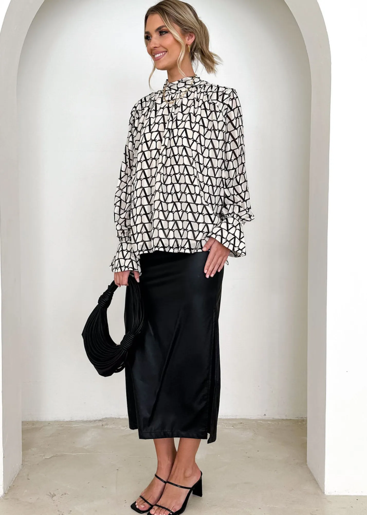 Women Gingham & Heels Blouses>Rebecca Blouse