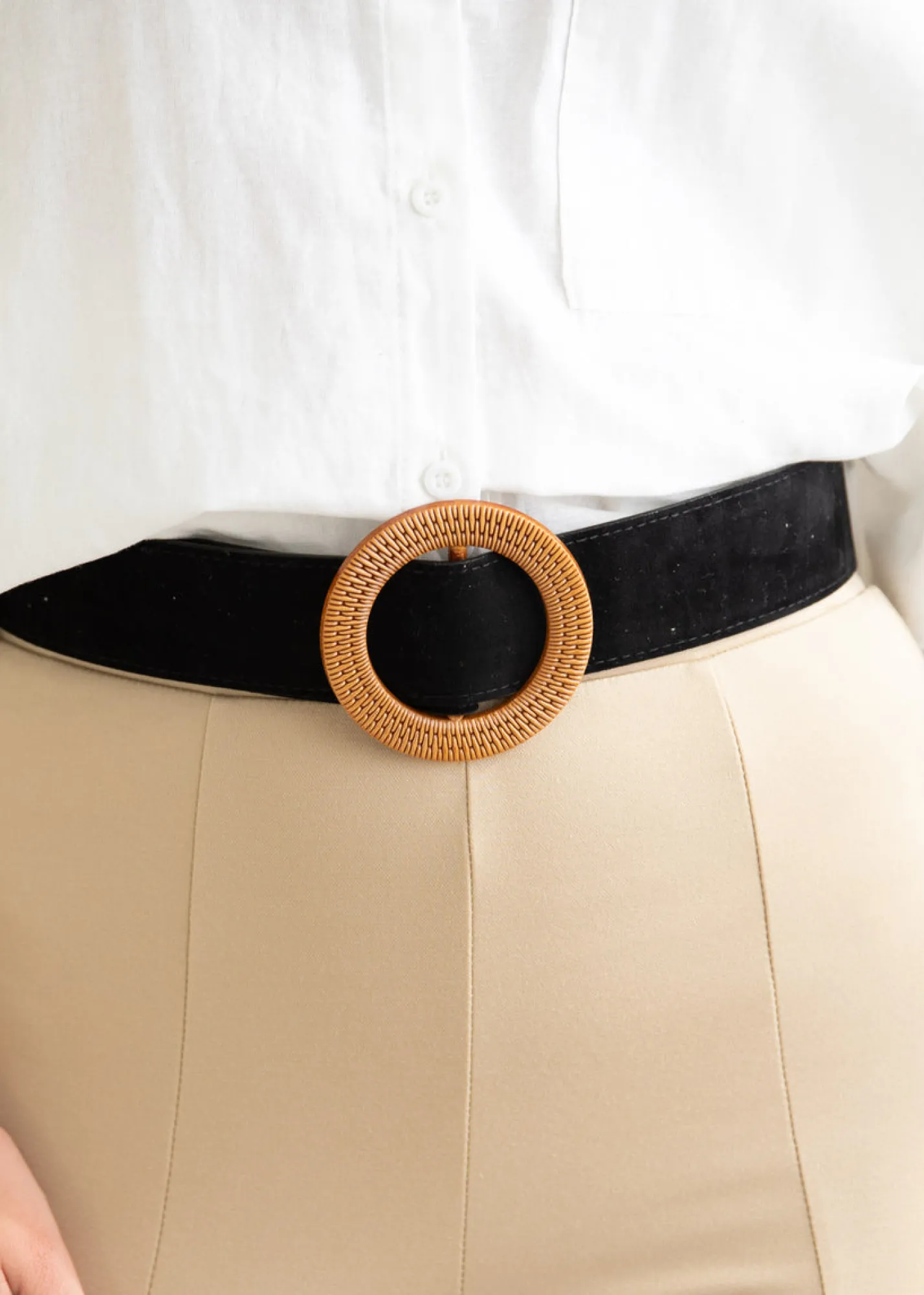 Women Gingham & Heels Belts>Rexah Suede Look Belt