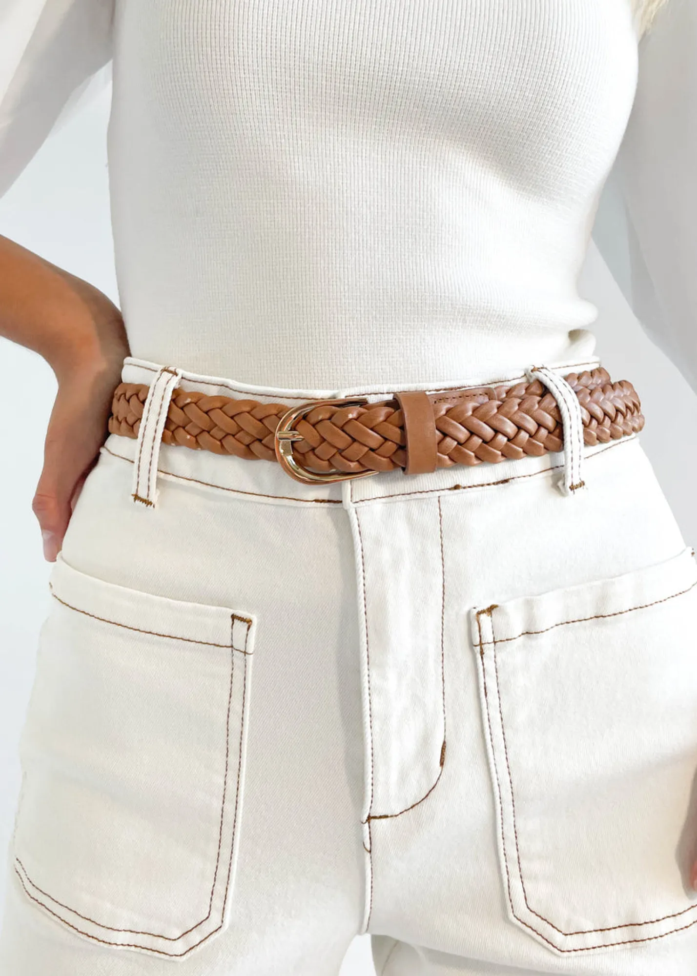 Women Gingham & Heels Belts>Rosamonde Braided Belt