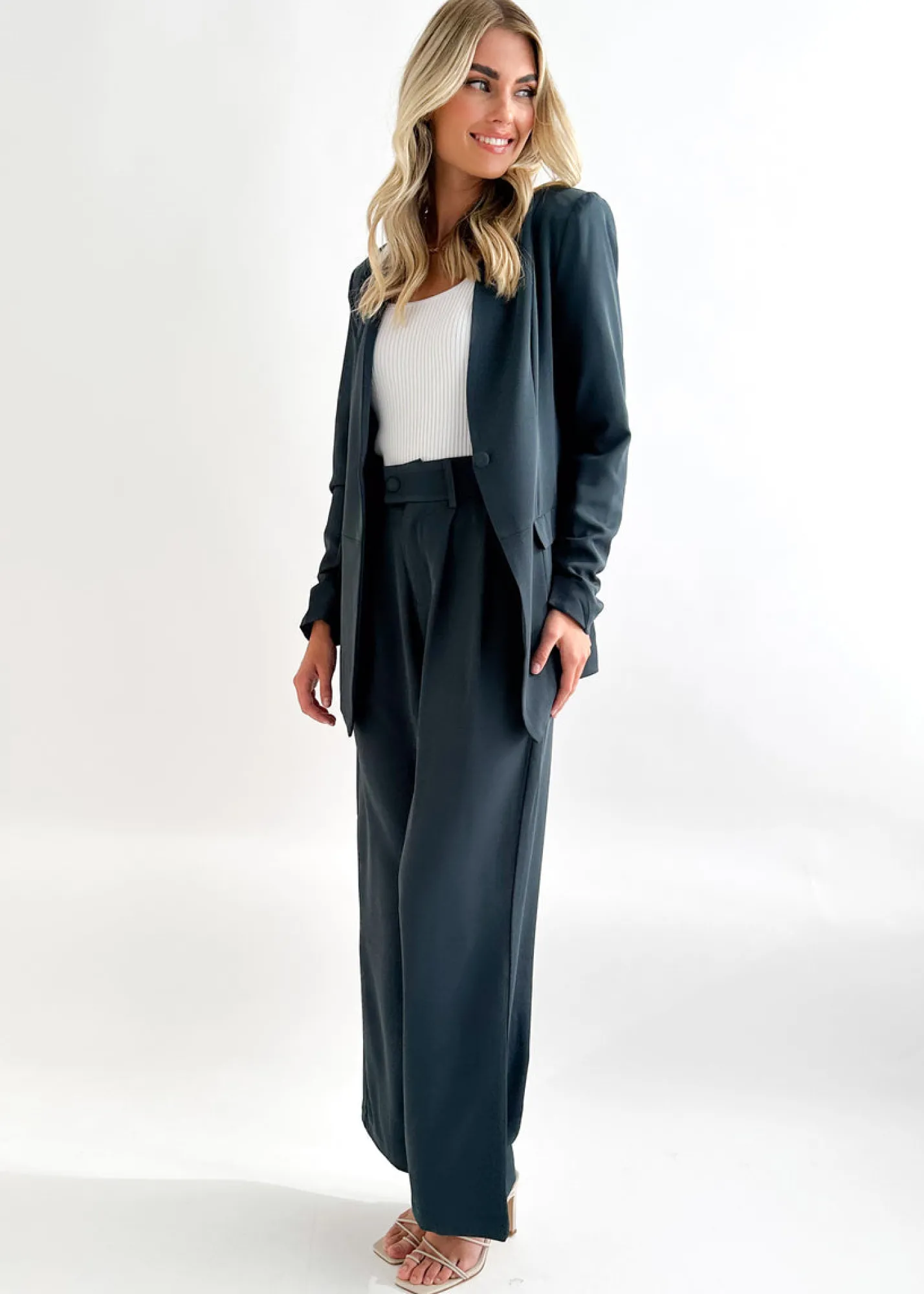 Women Gingham & Heels Sets>Rowan Blazer