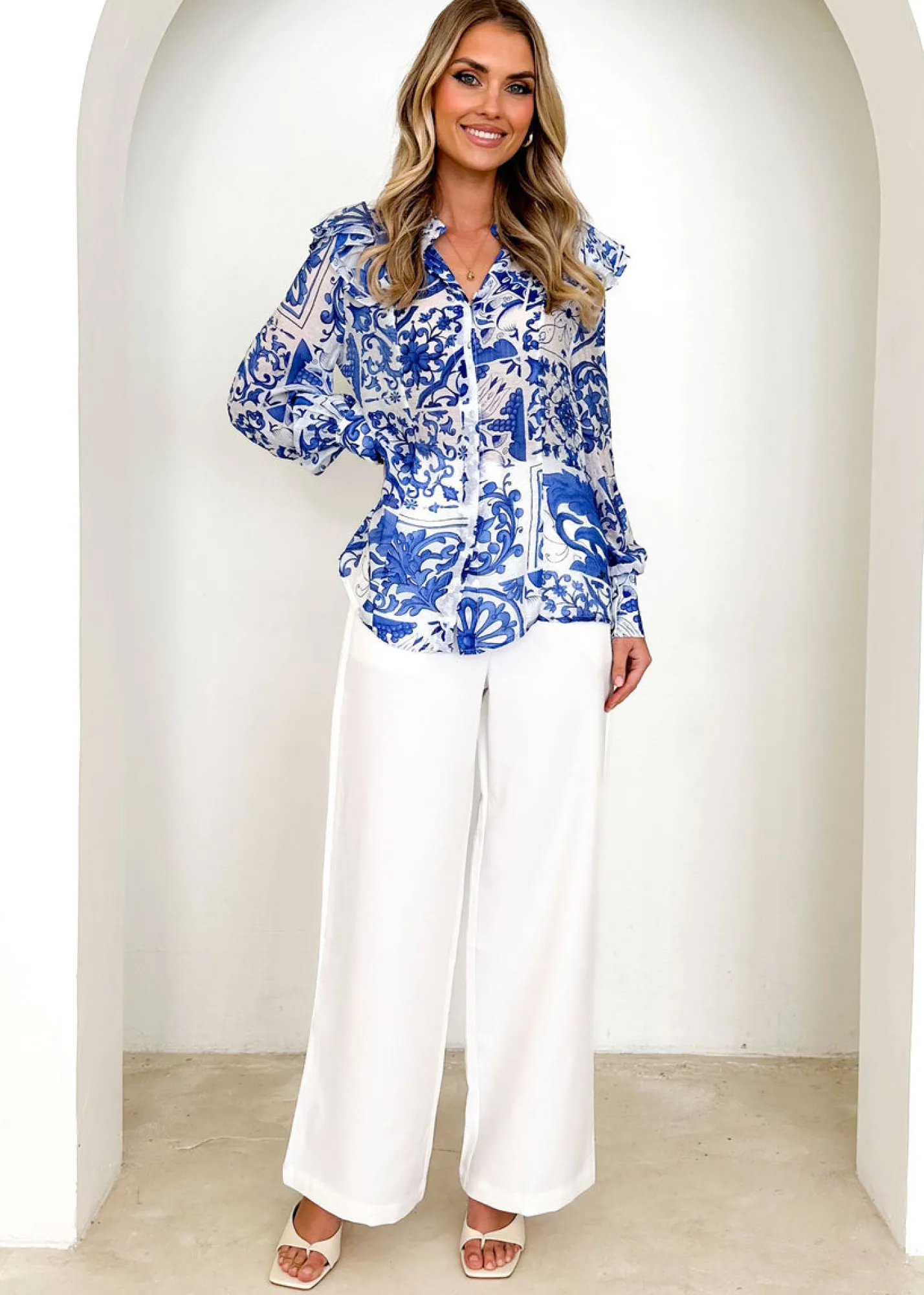 Women Gingham & Heels Shirts>Royal Shirt