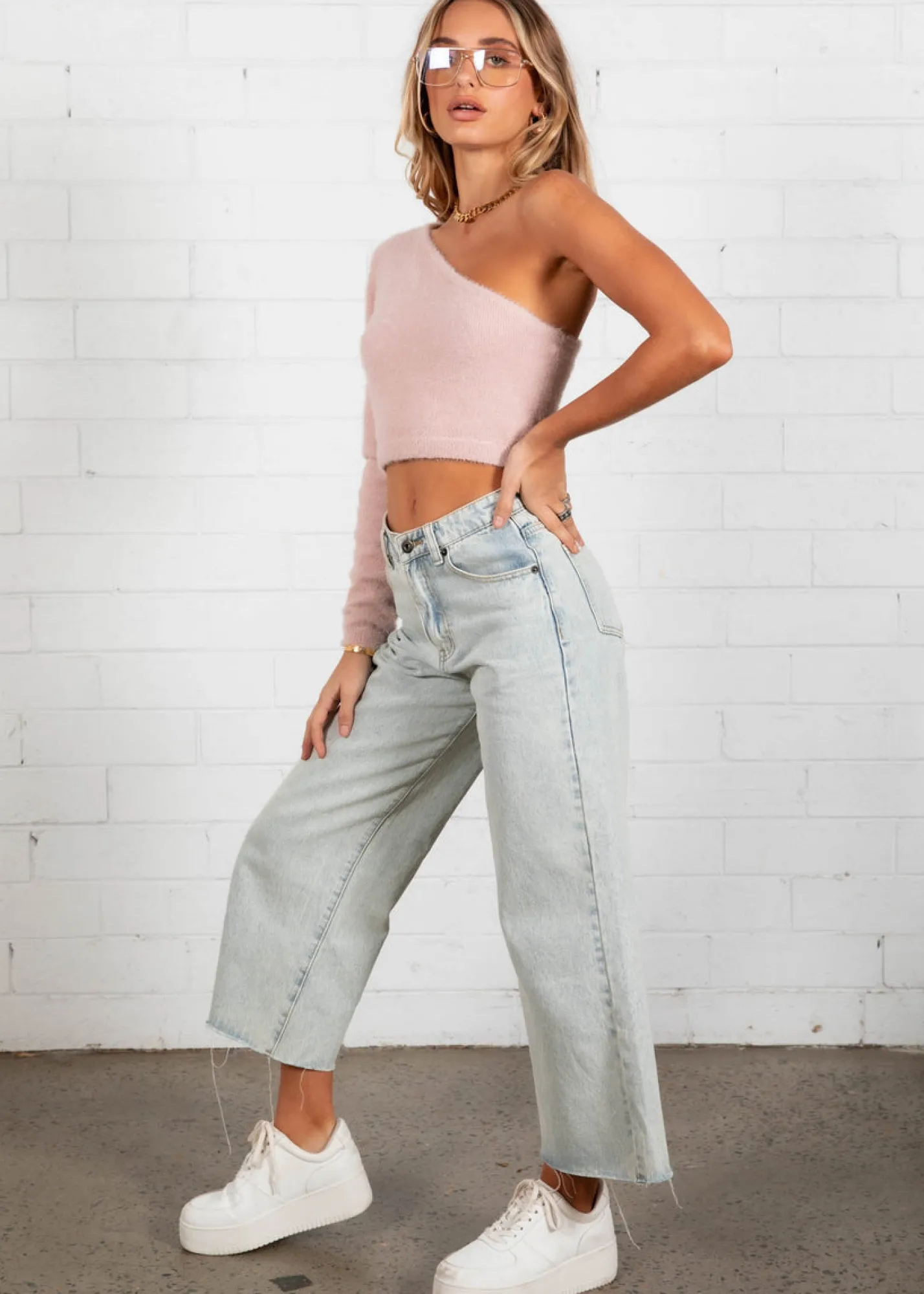 Women Gingham & Heels Sweaters>Rule Breaker Cropped Sweater