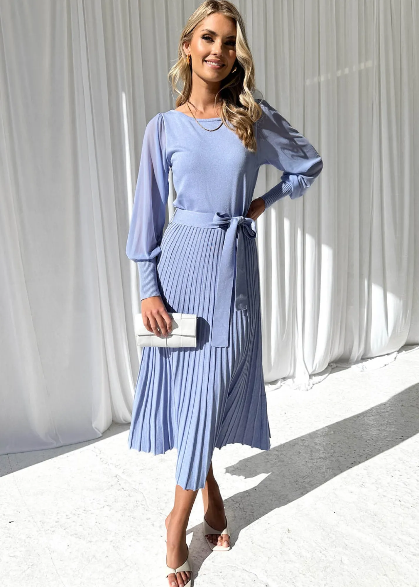 Women Gingham & Heels Midi>Rulie Knit Midi Dress