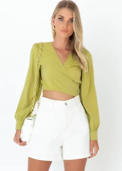 Women Gingham & Heels Crops>Running Wild Tie Crop