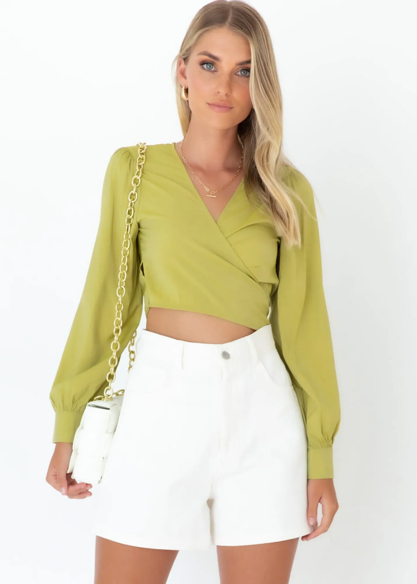 Women Gingham & Heels Crops>Running Wild Tie Crop