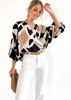 Women Gingham & Heels Sets>Sammy Linen-Blend Blouse
