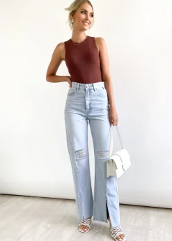 Women Gingham & Heels Jeans>Sarita Wide Leg Jeans