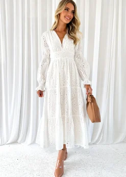 Women Gingham & Heels Maxi>Shamrine Anglaise Maxi Dress