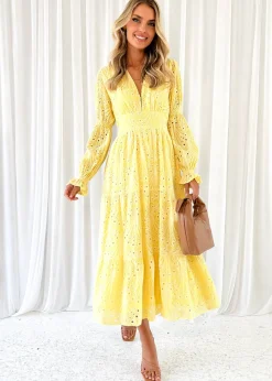 Women Gingham & Heels Maxi>Shamrine Anglaise Maxi Dress
