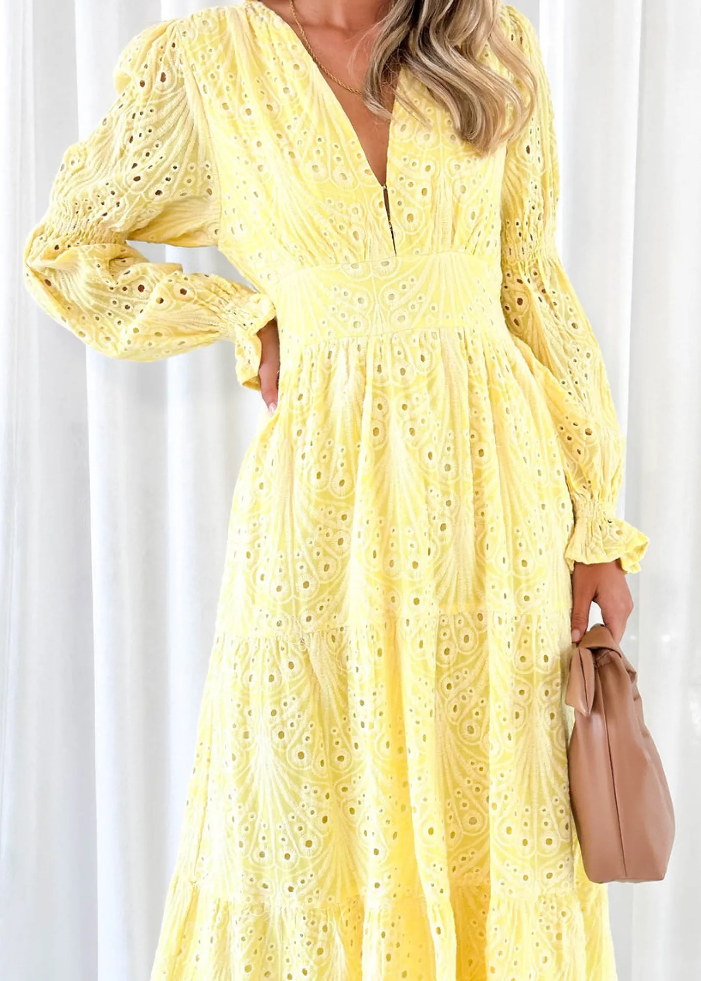 Women Gingham & Heels Maxi>Shamrine Anglaise Maxi Dress