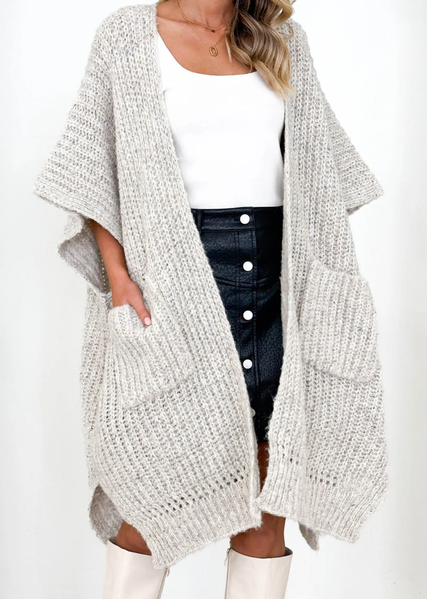 Women Gingham & Heels Singlets/Camis>Sharna Sleeveless Cardi