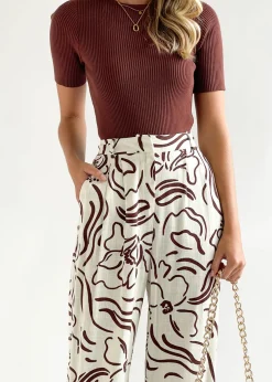 Women Gingham & Heels Pants>Sharni Linen Blend Pants