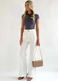 Women Gingham & Heels Basic Tops><noscript><img width=