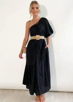 Women Gingham & Heels Maxi>Skylae One Shoulder Maxi Dress