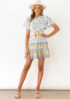 Women Gingham & Heels Crops>Sol Cropped Blouse