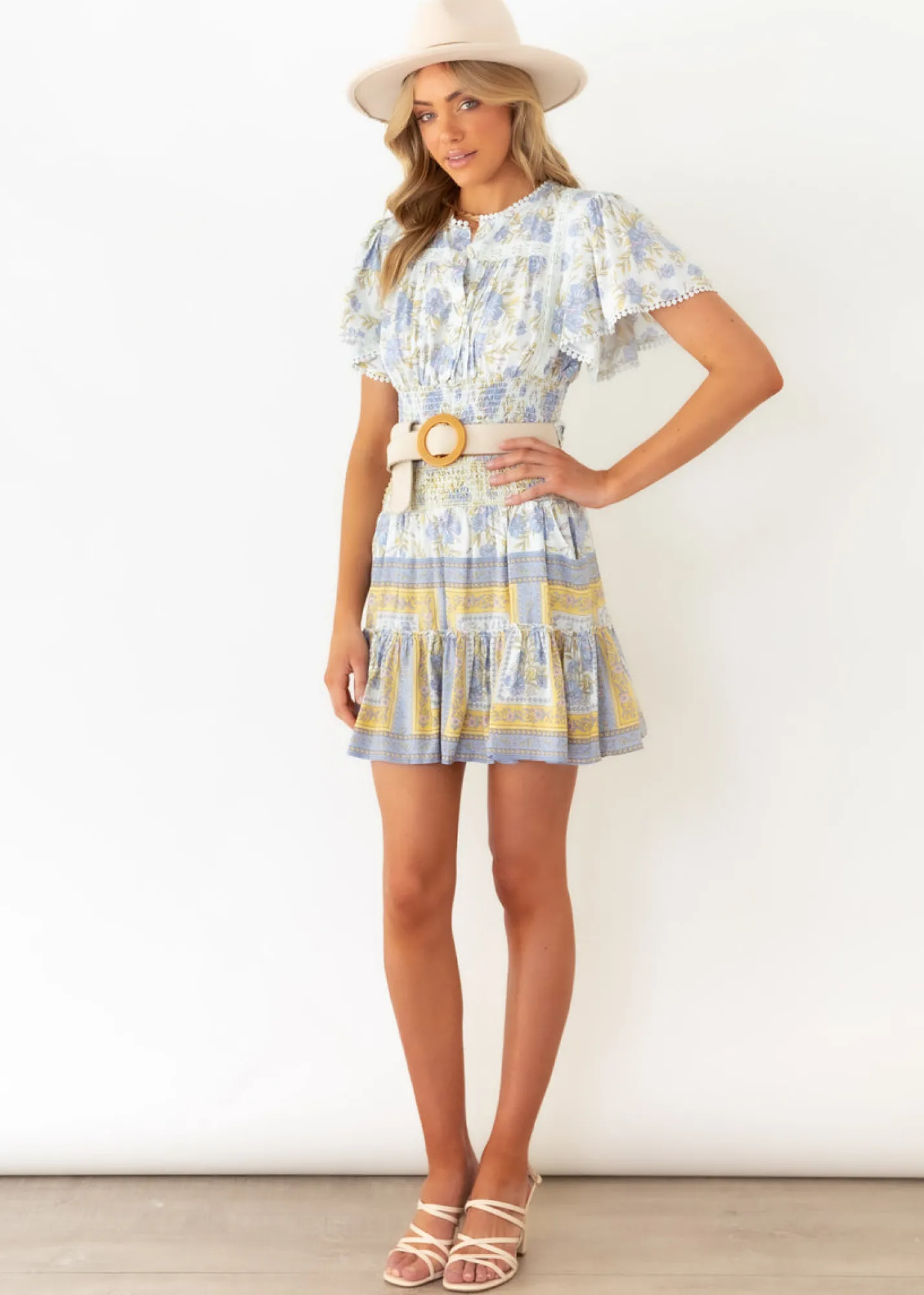 Women Gingham & Heels Crops>Sol Cropped Blouse