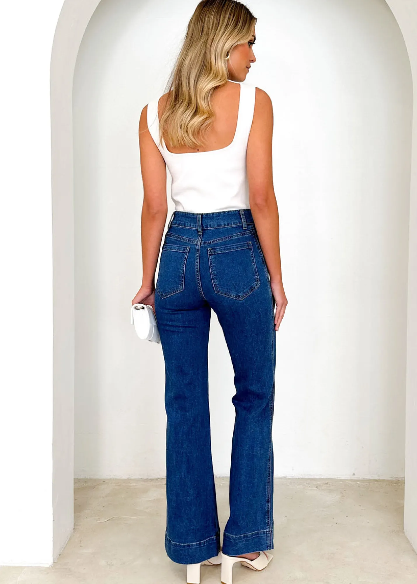 Women Gingham & Heels Jeans>Solita Wide Leg Jeans