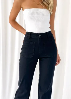 Women Gingham & Heels Jeans>Solita Wide Leg Jeans