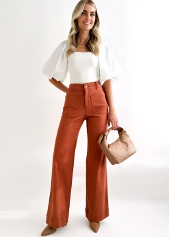 Women Gingham & Heels Jeans>Solita Wide Leg Jeans