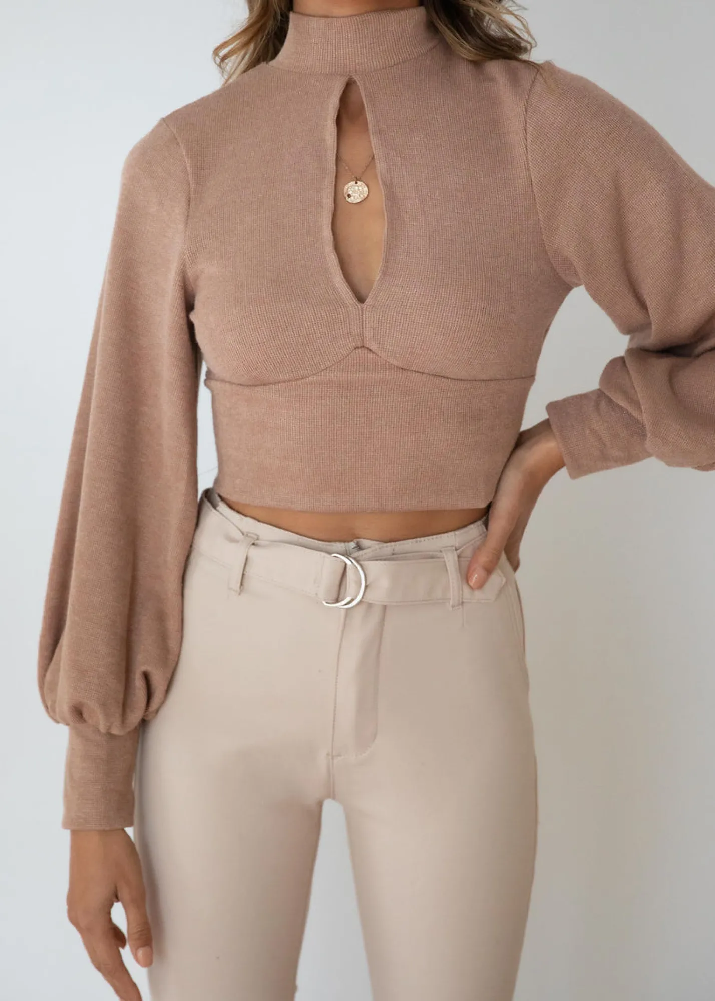 Women Gingham & Heels Crops>Steffi Knit Crop