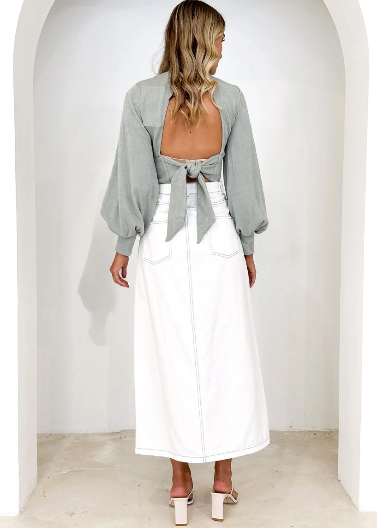 Women Gingham & Heels Crops>Steffi Knit Crop