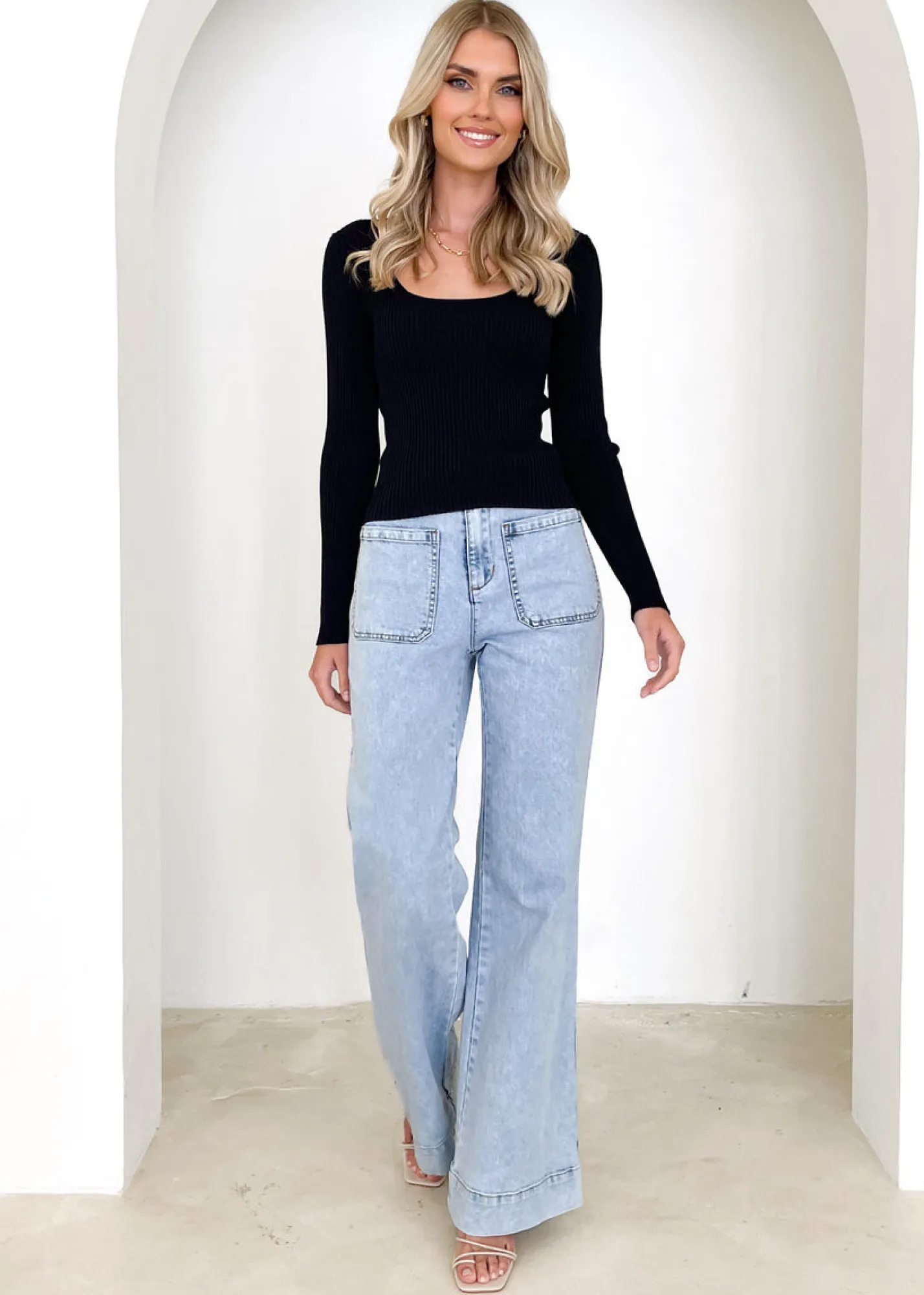 Women Gingham & Heels Knit Tops>Stellia Knit Top