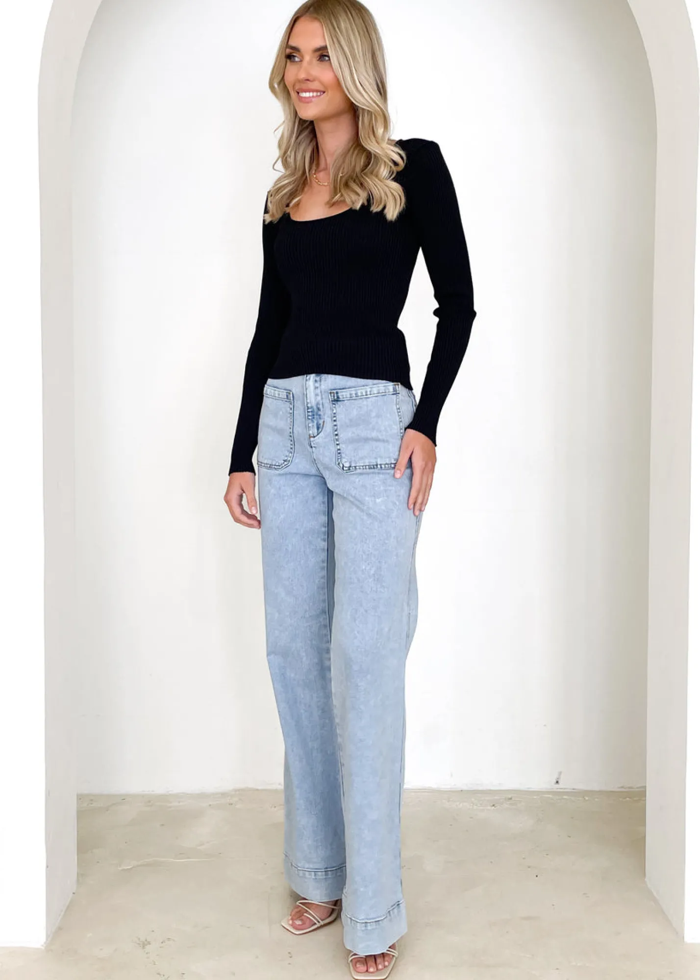 Women Gingham & Heels Knit Tops>Stellia Knit Top