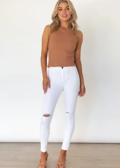 Women Gingham & Heels Jeans><noscript><img width=