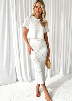 Women Gingham & Heels Knit Bottoms>Talia Knit Set