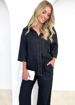 Women Gingham & Heels Shirts>Tallulah Linen Shirt