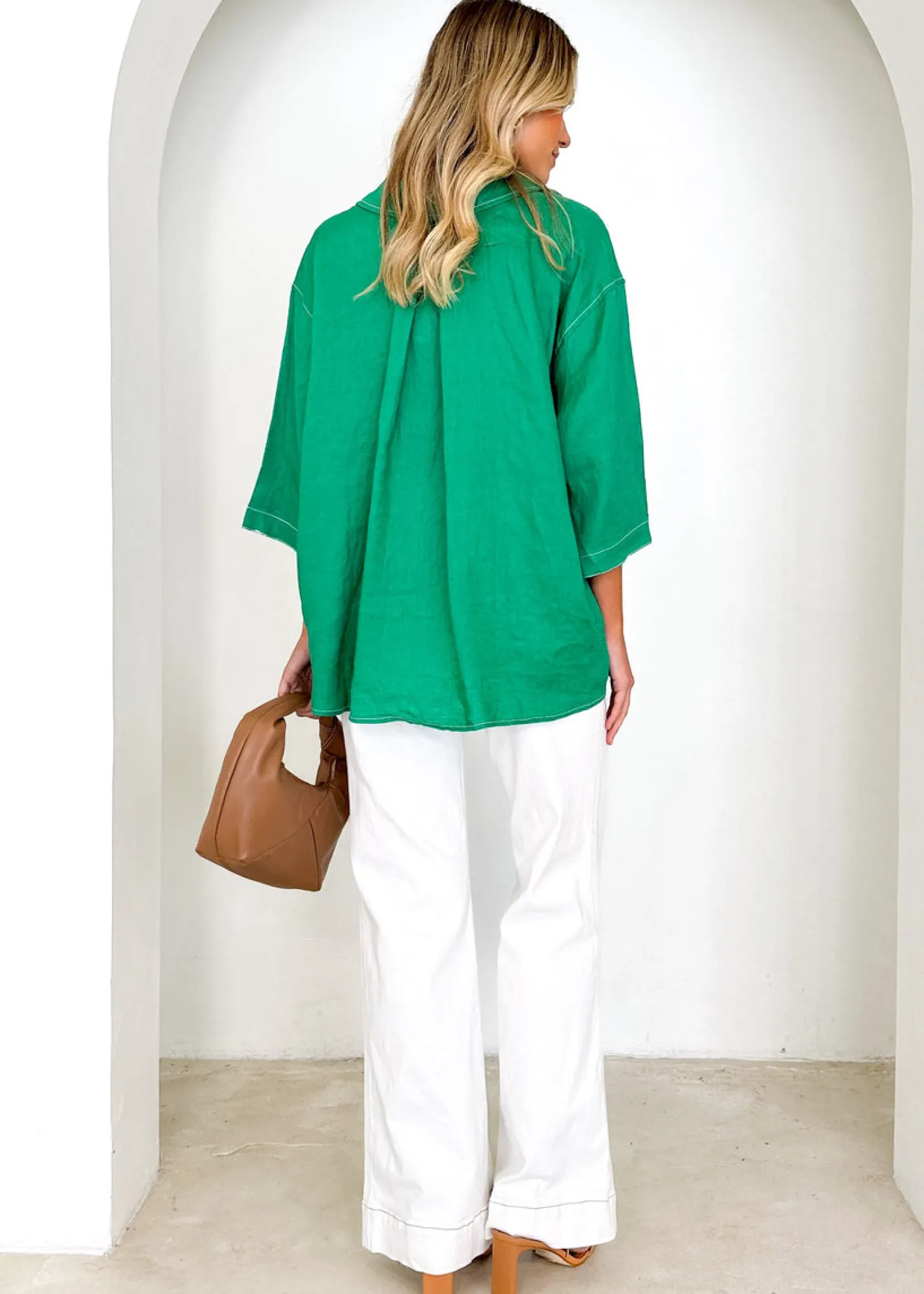 Women Gingham & Heels Shirts>Tallulah Linen Shirt
