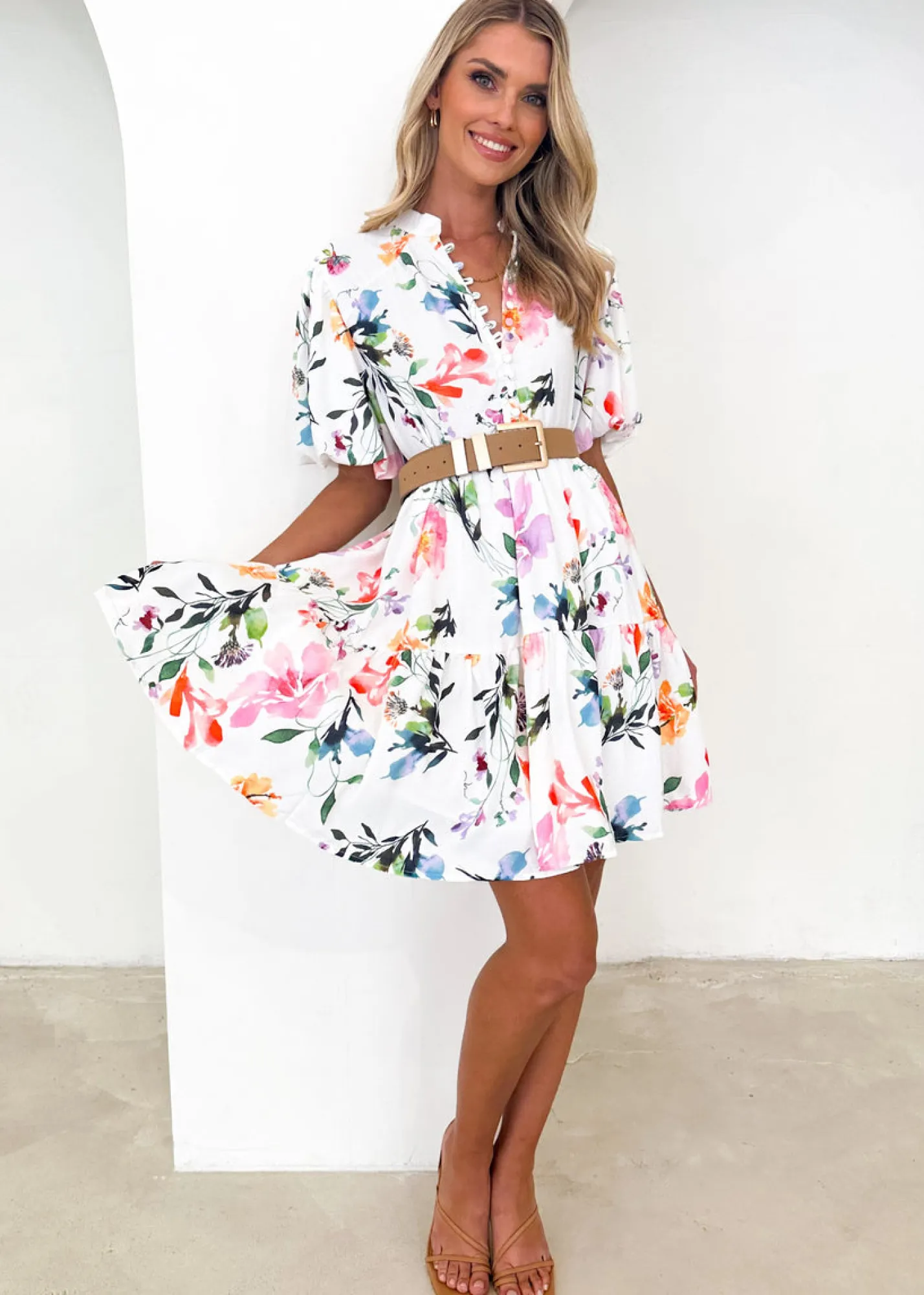 Women Gingham & Heels Short>Tamra Dress