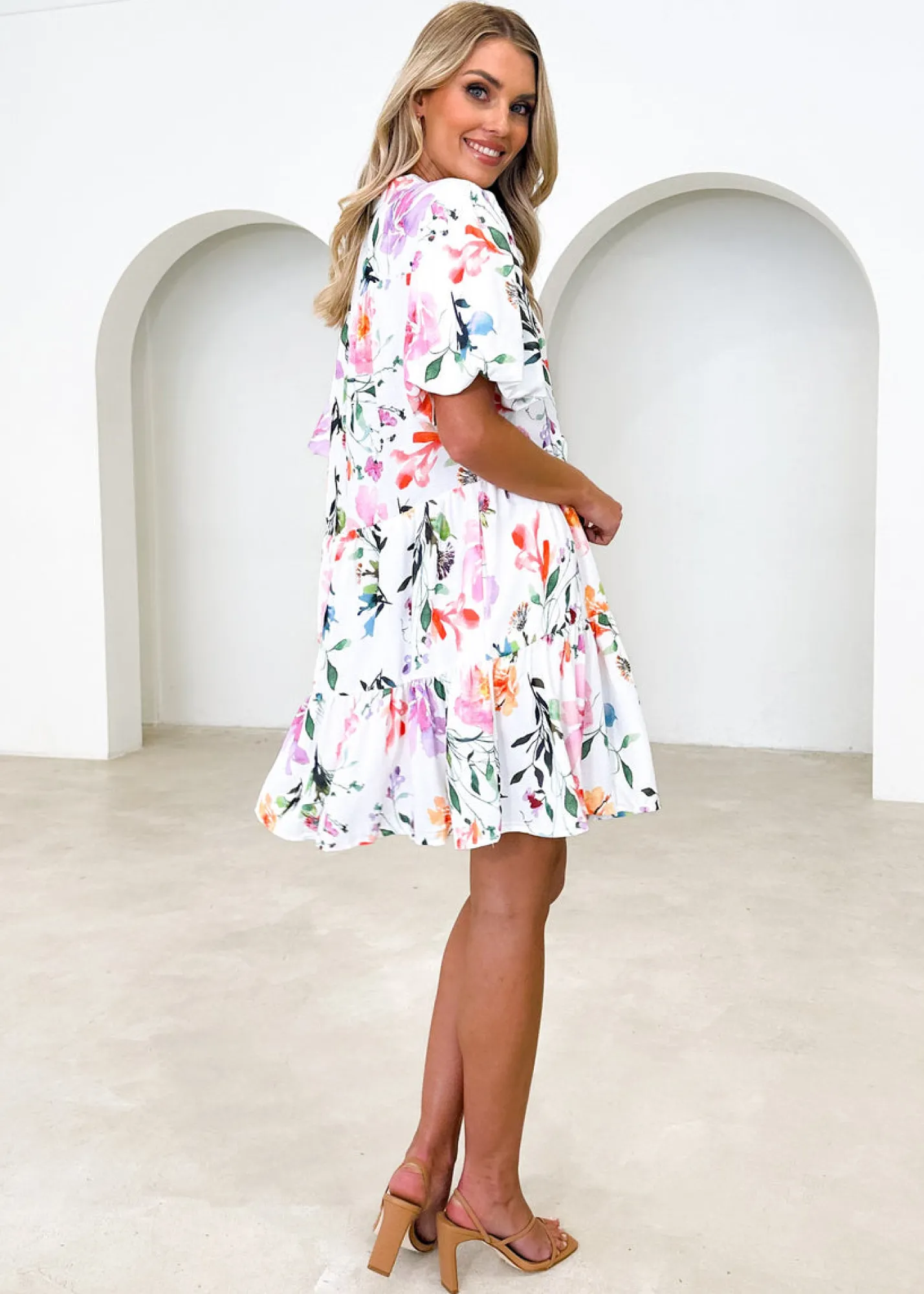 Women Gingham & Heels Short>Tamra Dress