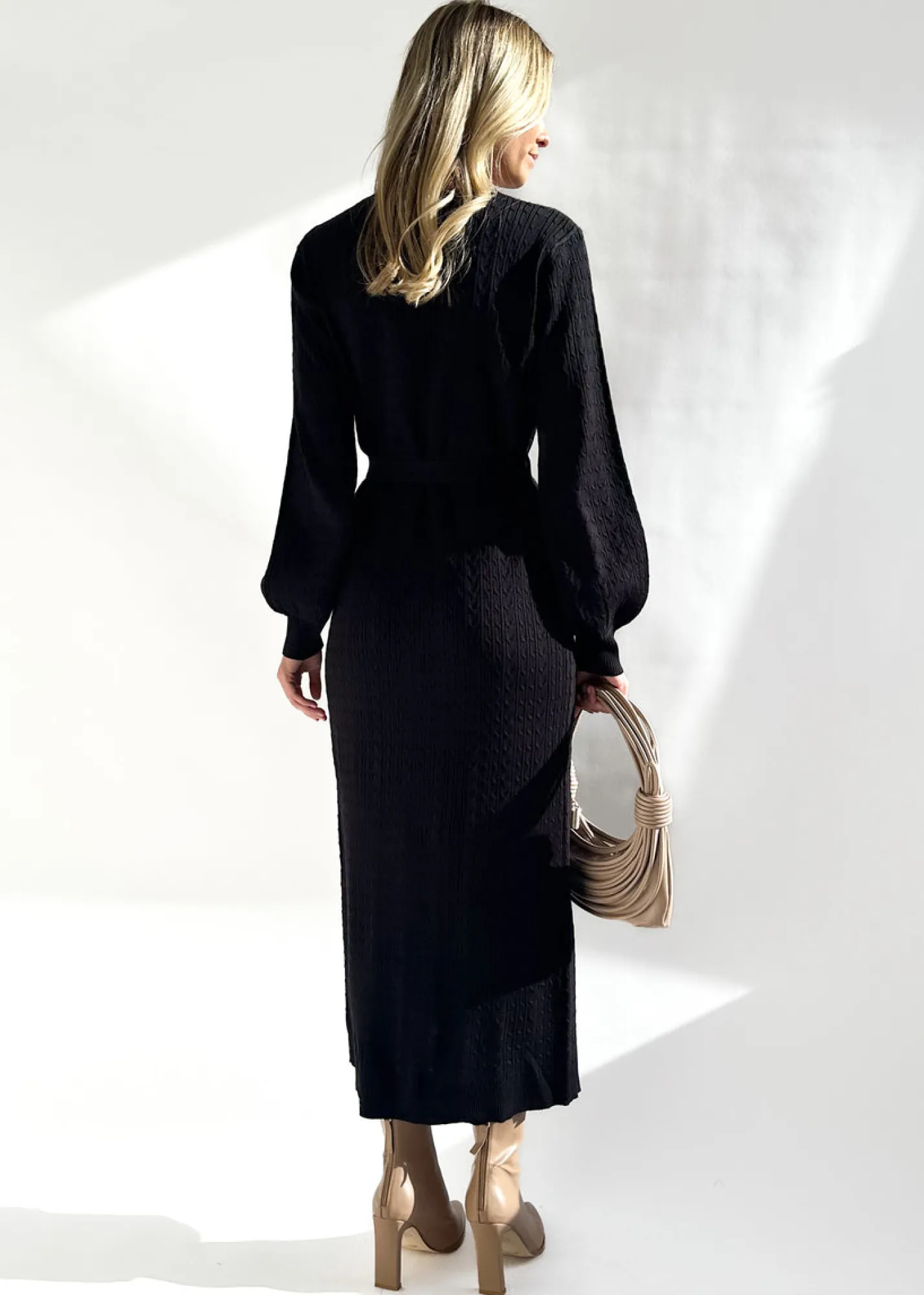 Women Gingham & Heels Knit Dresses>Tariah Knit Midi Dress