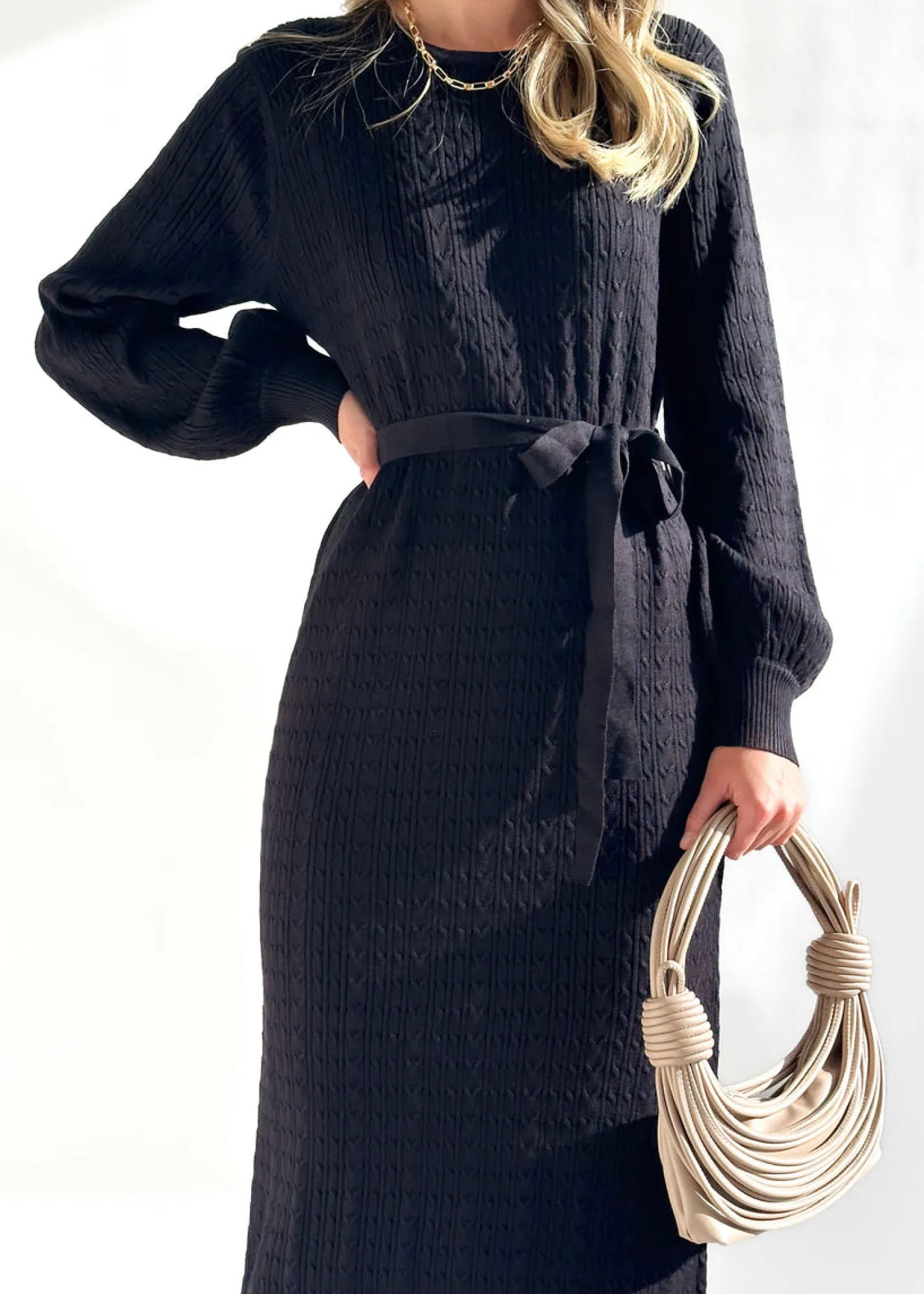 Women Gingham & Heels Knit Dresses>Tariah Knit Midi Dress