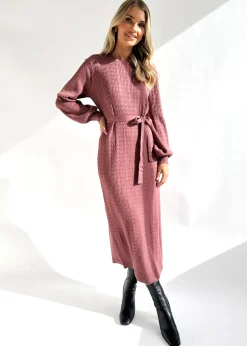 Women Gingham & Heels Knit Dresses>Tariah Knit Midi Dress