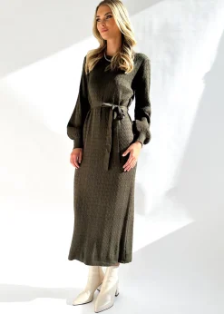 Women Gingham & Heels Knit Dresses><noscript><img width=