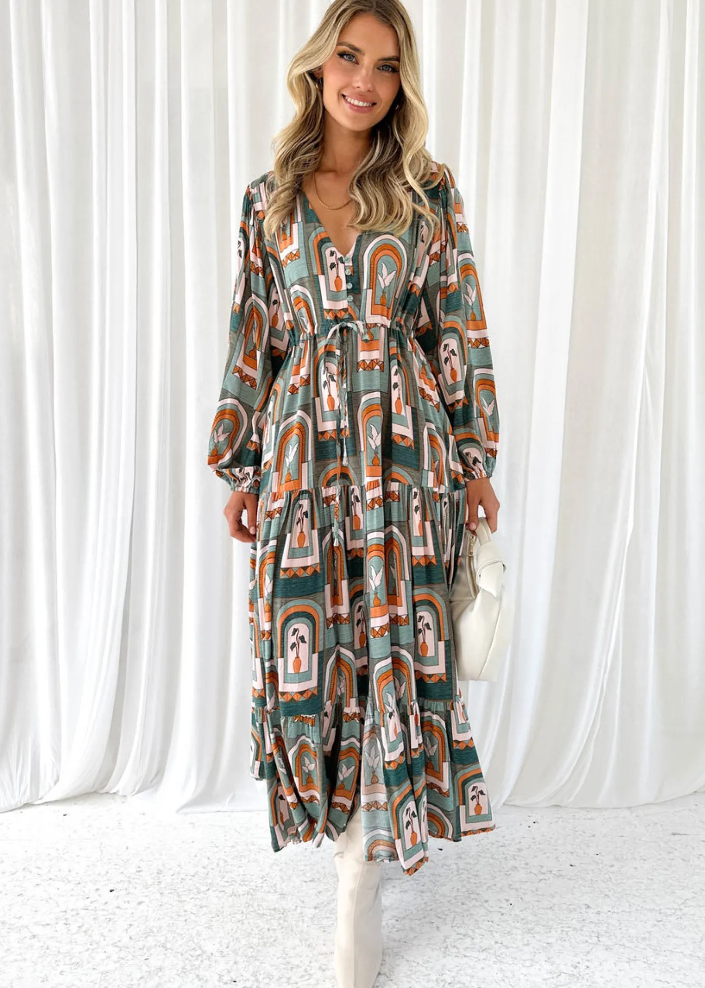 Women Gingham & Heels Maxi>Teresa Maxi Dress