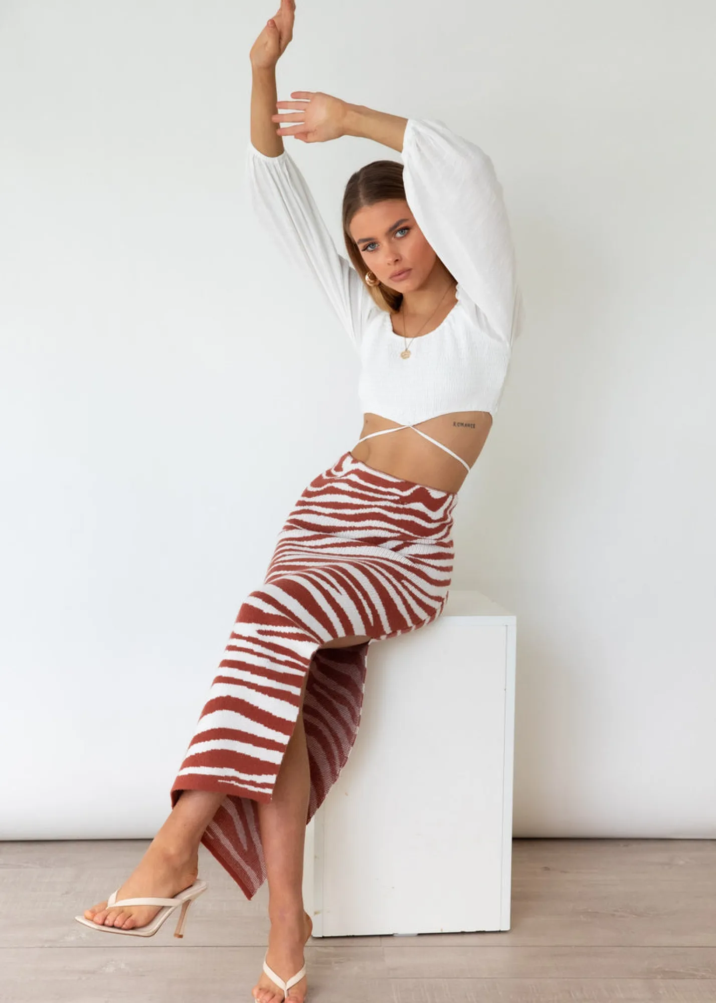 Women Gingham & Heels Crops>Tezza Crop