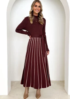 Women Gingham & Heels Knit Dresses><noscript><img width=