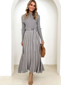 Women Gingham & Heels Knit Dresses>Thorne Knit Midi Dress