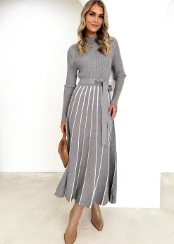Women Gingham & Heels Knit Dresses><noscript><img width=