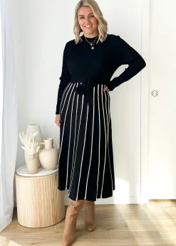 Women Gingham & Heels Knit Dresses>Thorne Knit Midi Dress