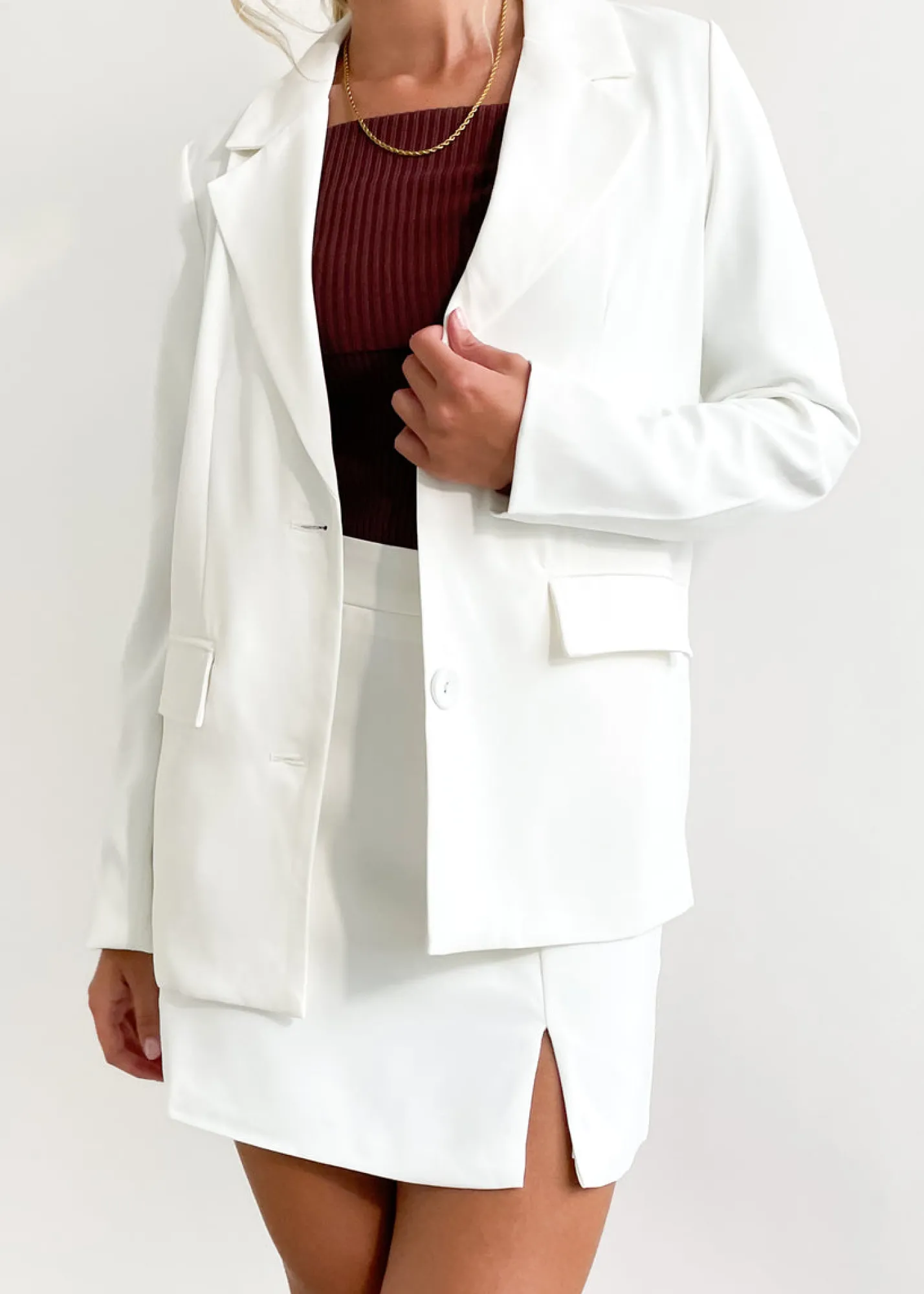 Women Gingham & Heels Sets>Tiegan Blazer