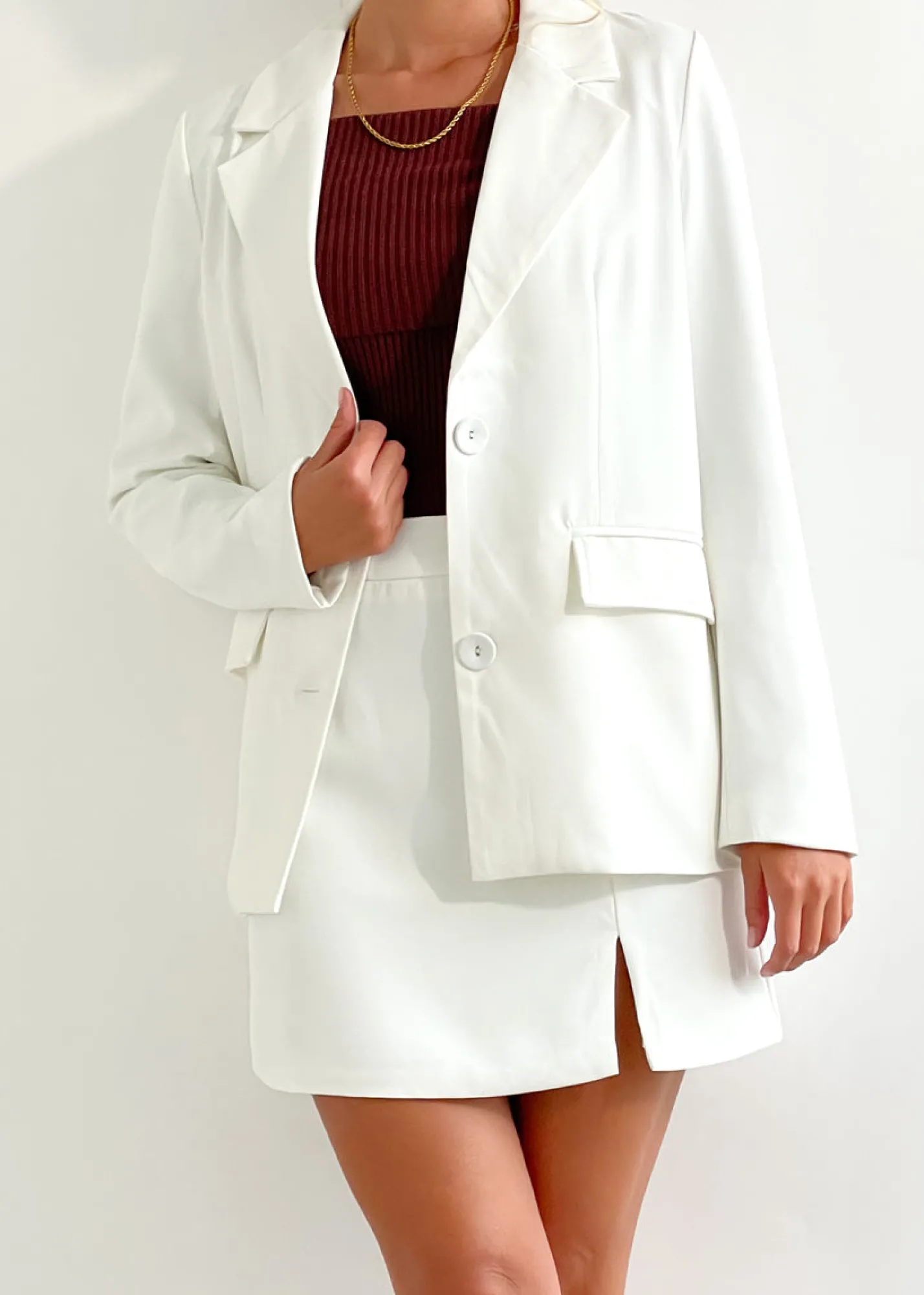 Women Gingham & Heels Sets>Tiegan Blazer