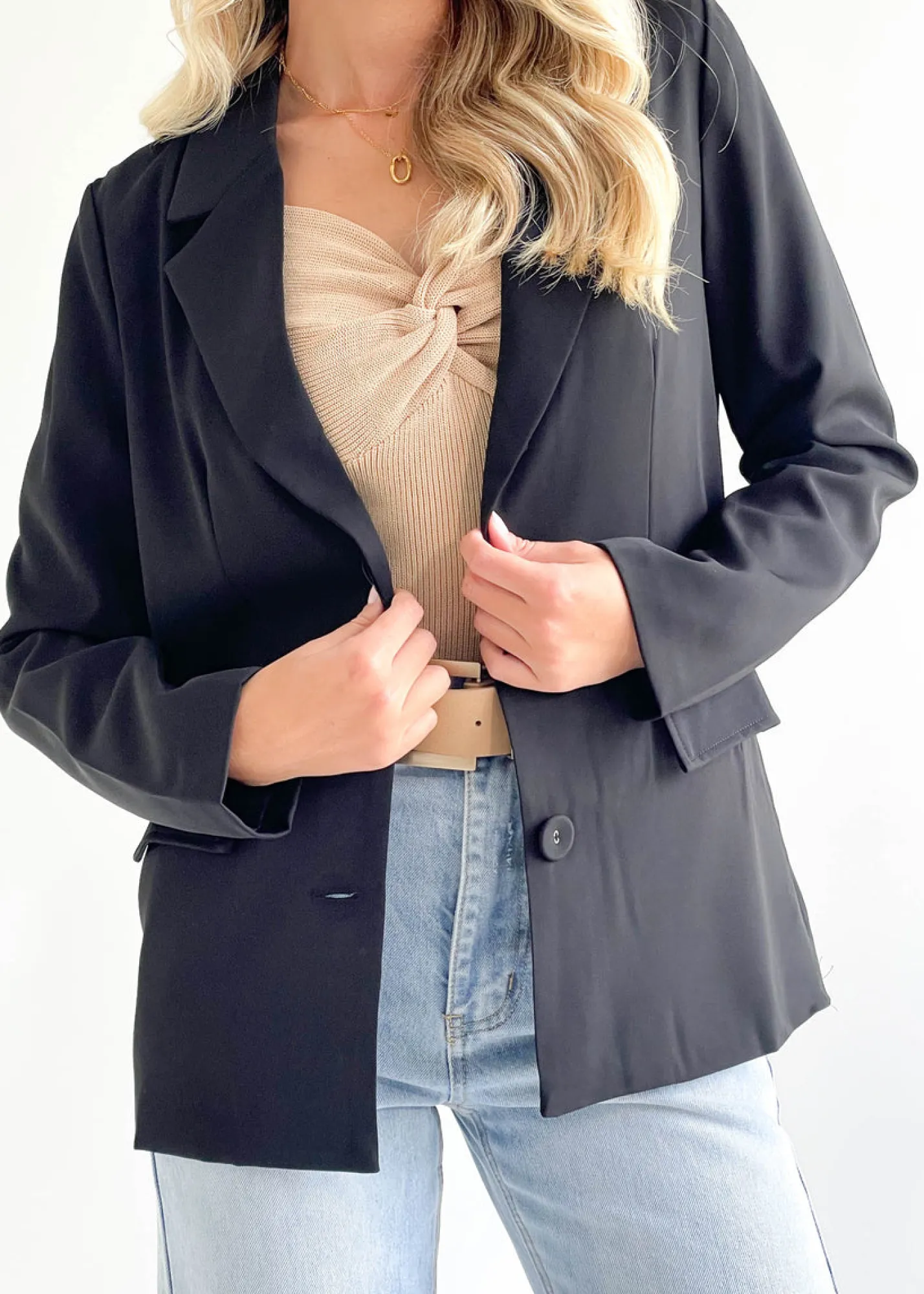 Women Gingham & Heels Sets>Tiegan Blazer