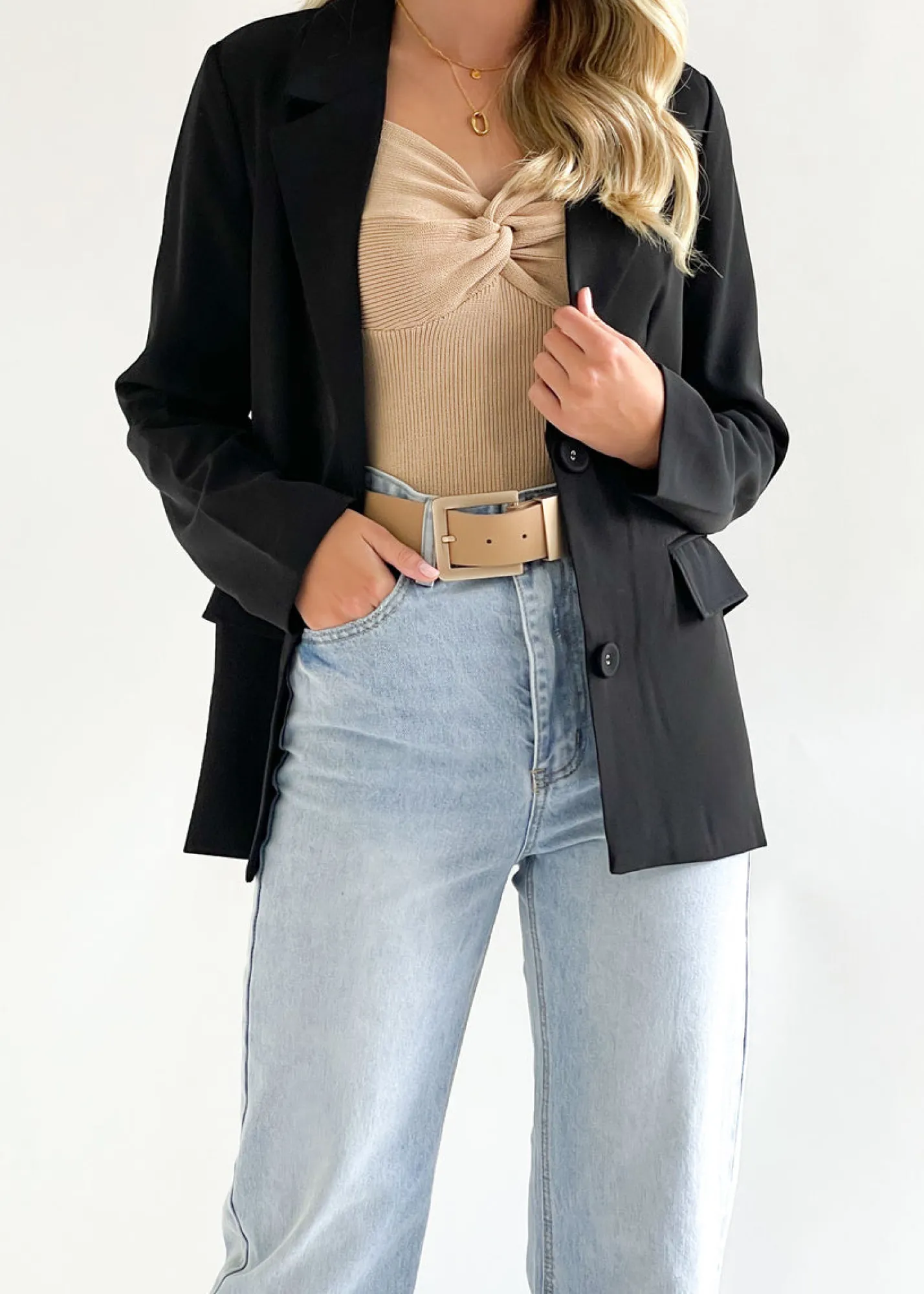 Women Gingham & Heels Sets>Tiegan Blazer