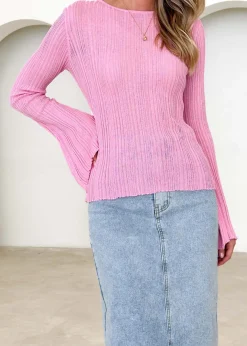 Women Gingham & Heels Knit Tops><noscript><img width=