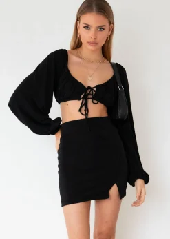 Women Gingham & Heels Crops>Until Sundown Crop