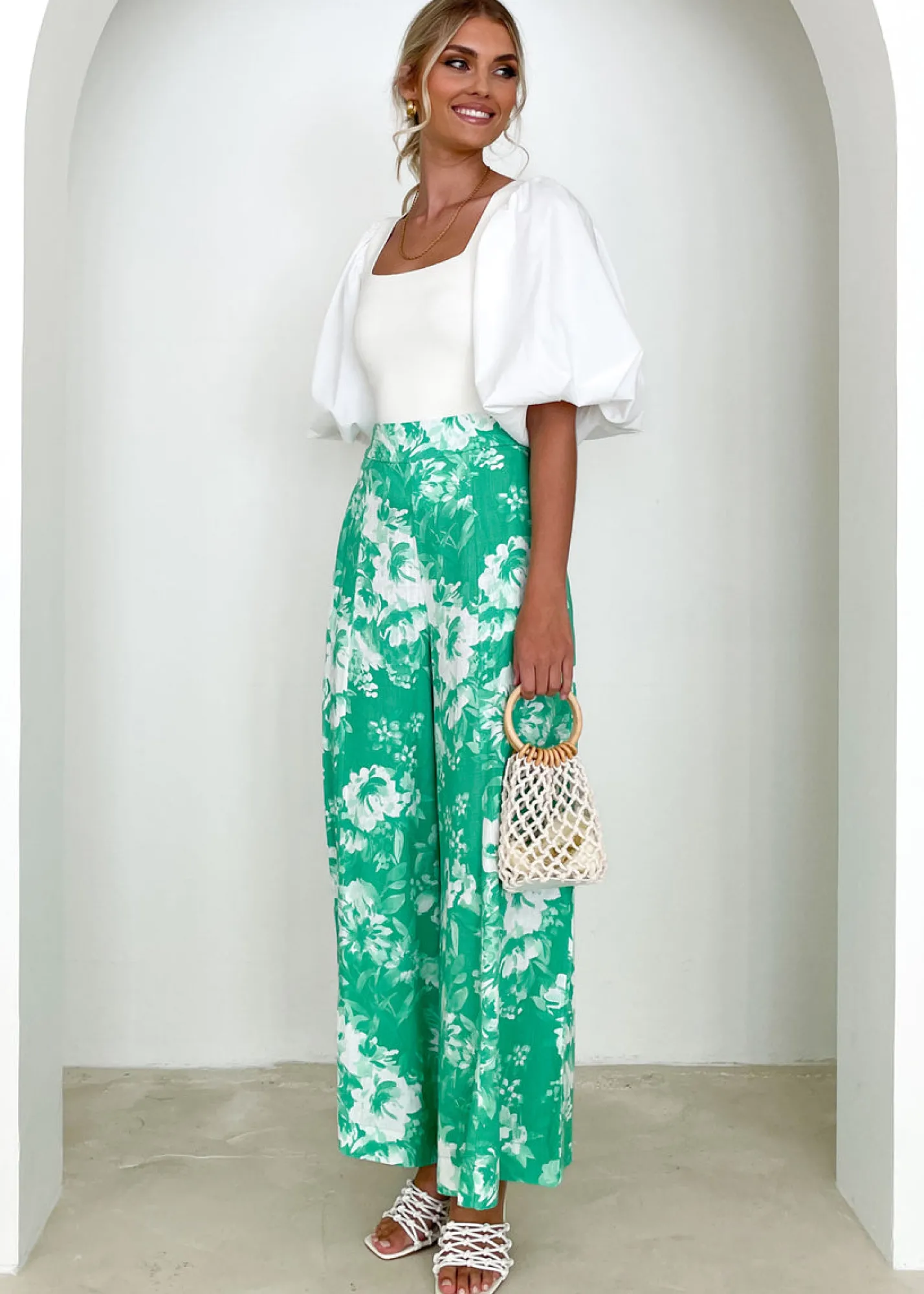 Women Gingham & Heels Pants>Vinney Wide Leg Pants